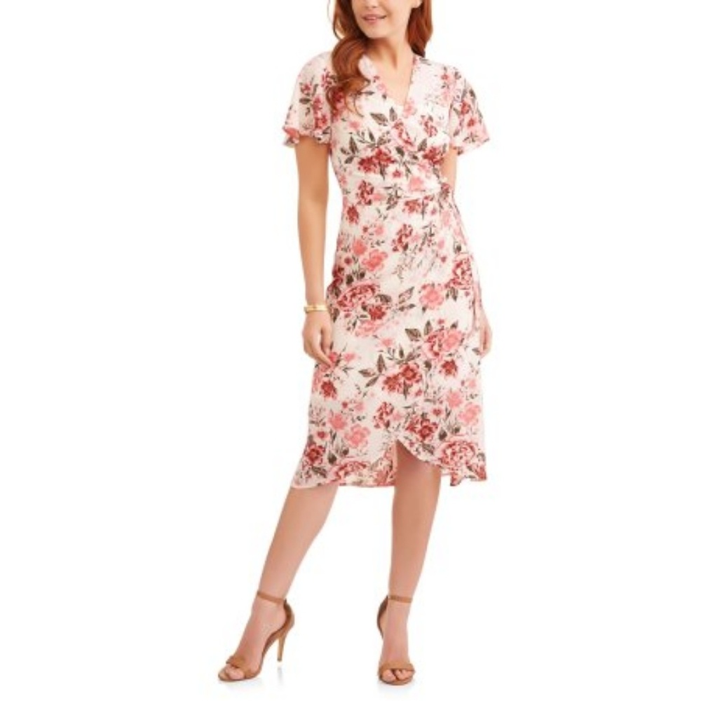 🌹 Floral Wrap Dress
